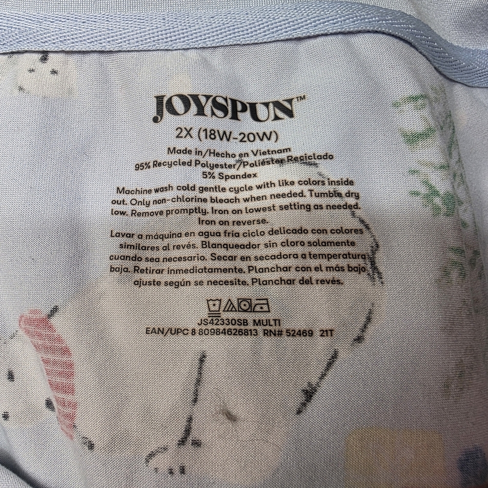 Joyspun Pajama Set Winter Polar Bear Christmas Plus Size 2X (18/20W) - Picture 6 of 9